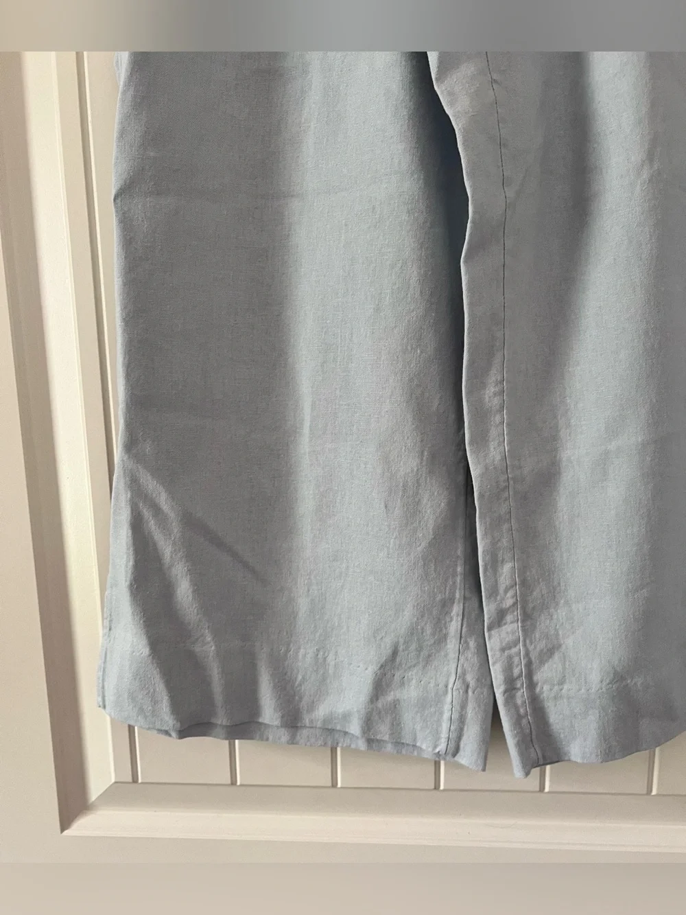 Banana Republic Linen Blend Wide Leg Crop Pant Causal Pull On Relaxed Comfort
